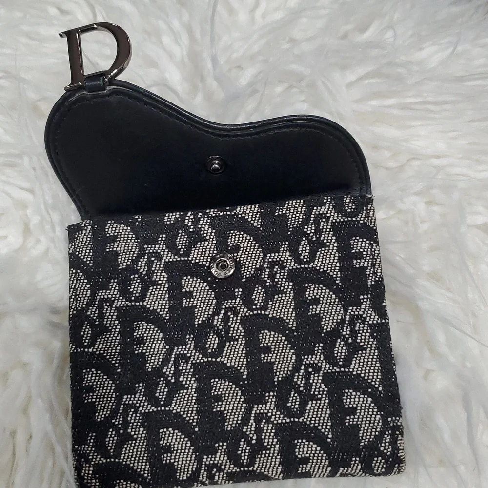 Dior Saddle Wallet, Blue Dior Oblique Jacquard #10054